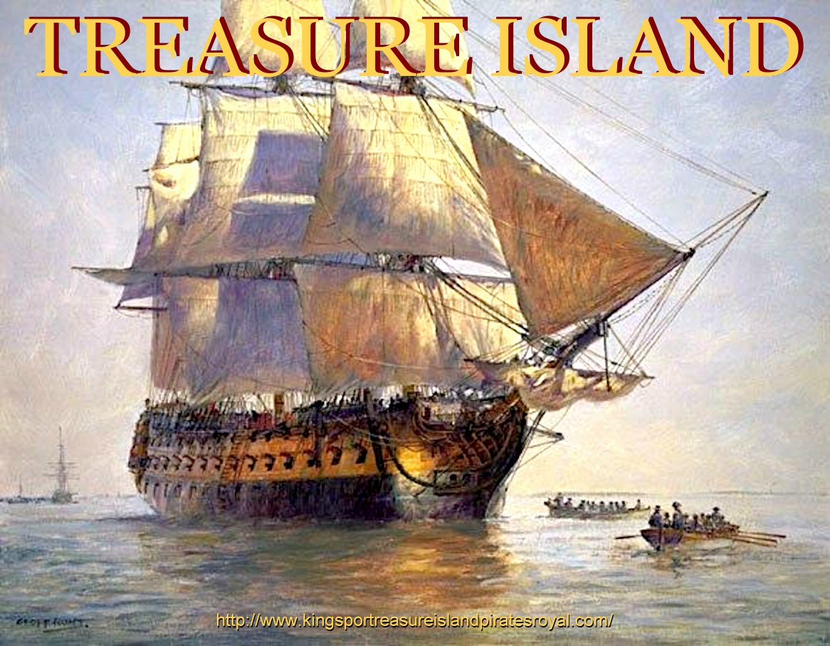 Queen Anne's Revenge setting sail for Treasure Island